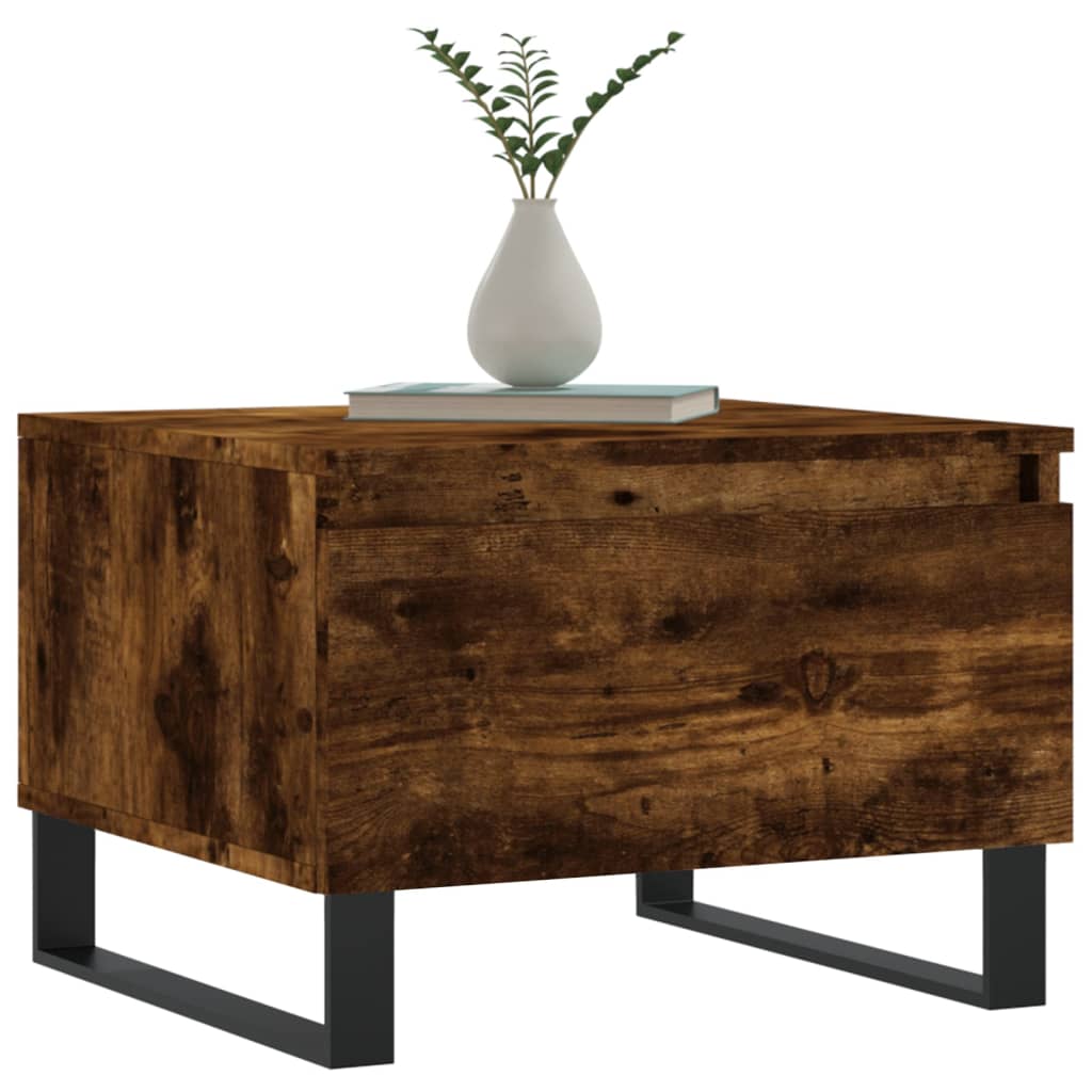 vidaXL Coffee Tables 2 pcs Smoked Oak 50x46x35 cm Engineered Wood