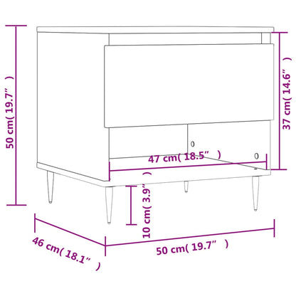 vidaXL Coffee Table White 50x46x50 cm Engineered Wood