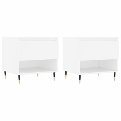 vidaXL Coffee Tables 2 pcs White 50x46x50 cm Engineered Wood