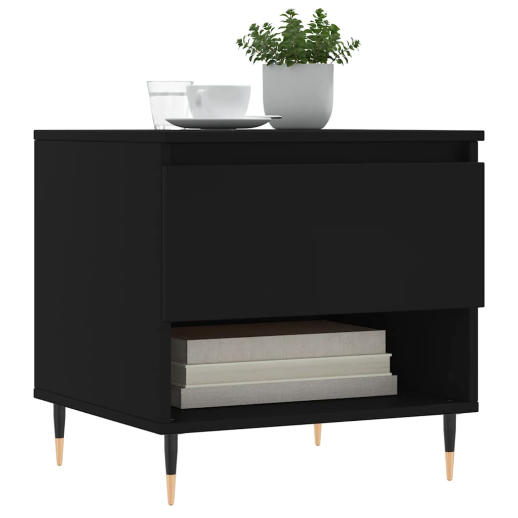 vidaXL Coffee Table Black 50x46x50 cm Engineered Wood