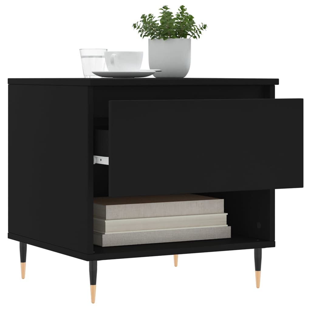 vidaXL Coffee Table Black 50x46x50 cm Engineered Wood