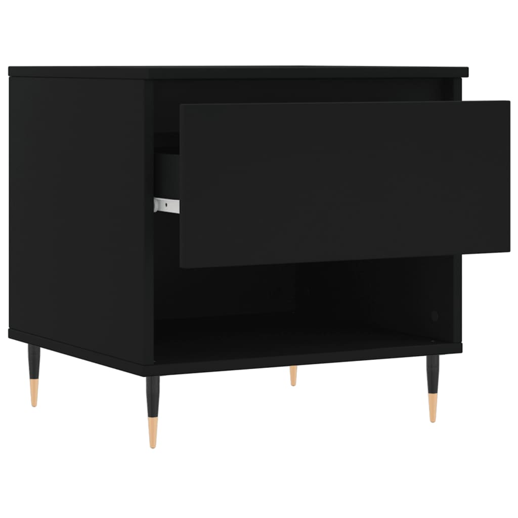 vidaXL Coffee Tables 2 pcs Black 50x46x50 cm Engineered Wood