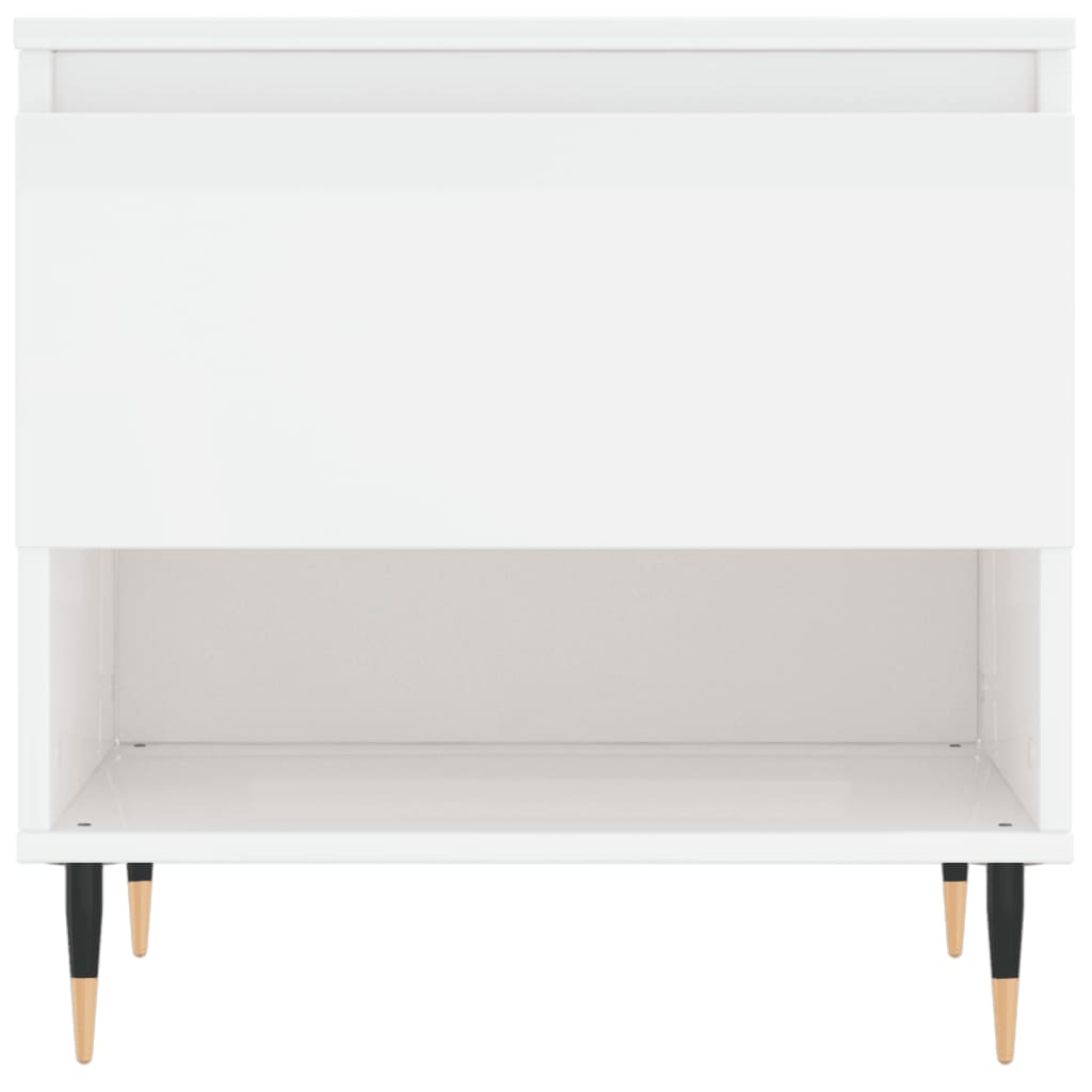 vidaXL Coffee Tables 2 pcs High Gloss White 50x46x50cm Engineered Wood