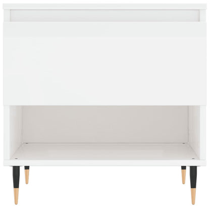vidaXL Coffee Tables 2 pcs High Gloss White 50x46x50cm Engineered Wood