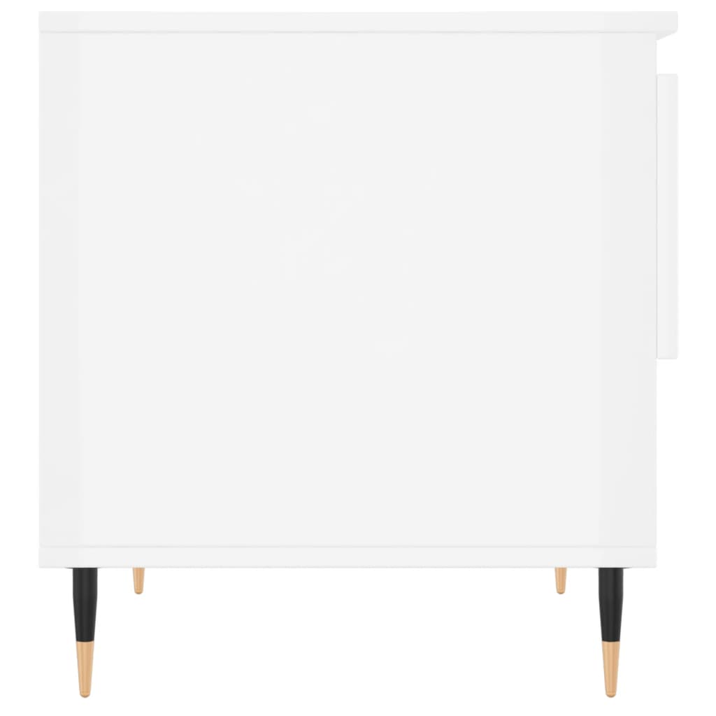 vidaXL Coffee Tables 2 pcs High Gloss White 50x46x50cm Engineered Wood
