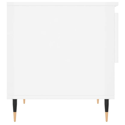 vidaXL Coffee Tables 2 pcs High Gloss White 50x46x50cm Engineered Wood