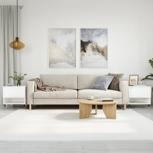 vidaXL Coffee Tables 2 pcs High Gloss White 50x46x50cm Engineered Wood