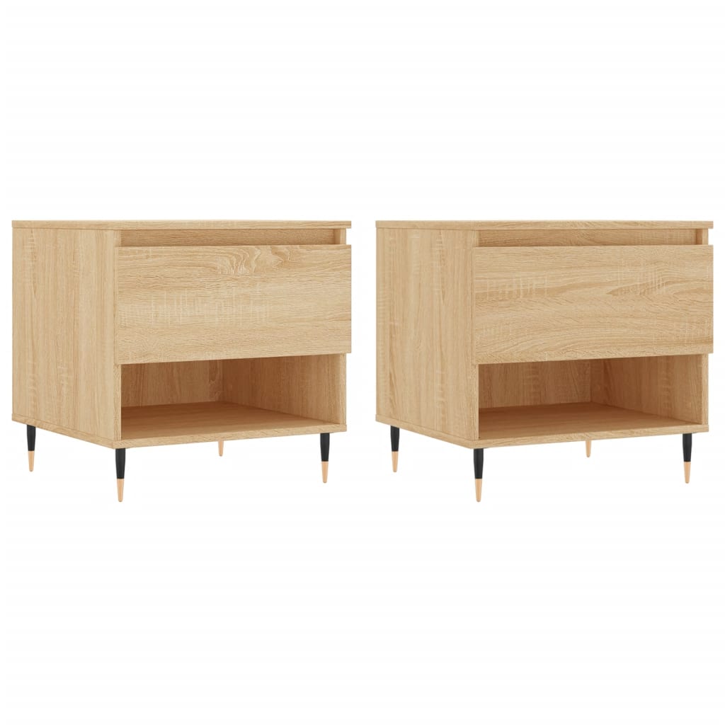 vidaXL Coffee Tables 2 pcs Sonoma Oak 50x46x50 cm Engineered Wood