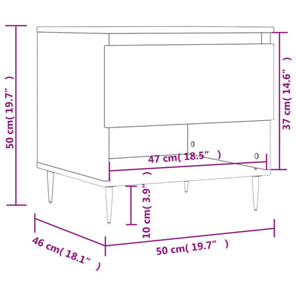 vidaXL Coffee Table Concrete Grey 50x46x50 cm Engineered Wood