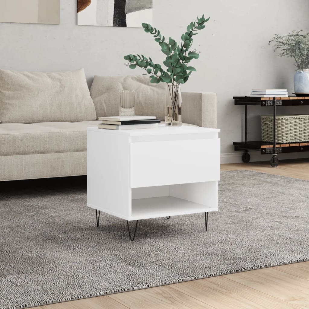 vidaXL Coffee Table White 50x46x50 cm Engineered Wood