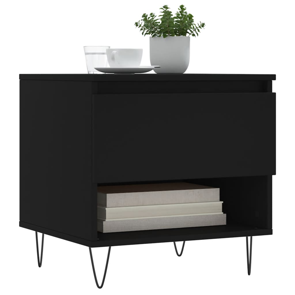vidaXL Coffee Table Black 50x46x50 cm Engineered Wood