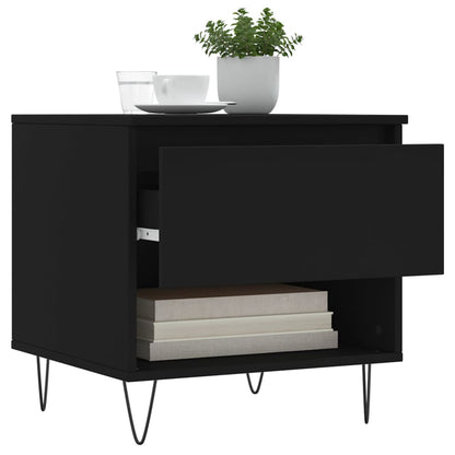 vidaXL Coffee Table Black 50x46x50 cm Engineered Wood