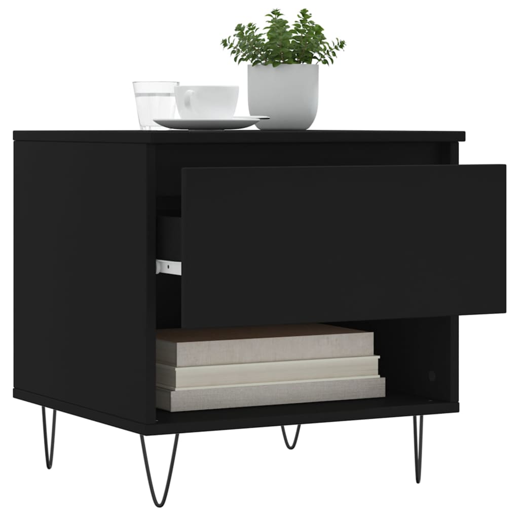 vidaXL Coffee Table Black 50x46x50 cm Engineered Wood