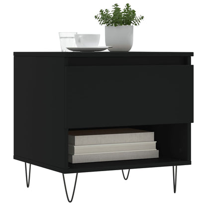 vidaXL Coffee Tables 2 pcs Black 50x46x50 cm Engineered Wood