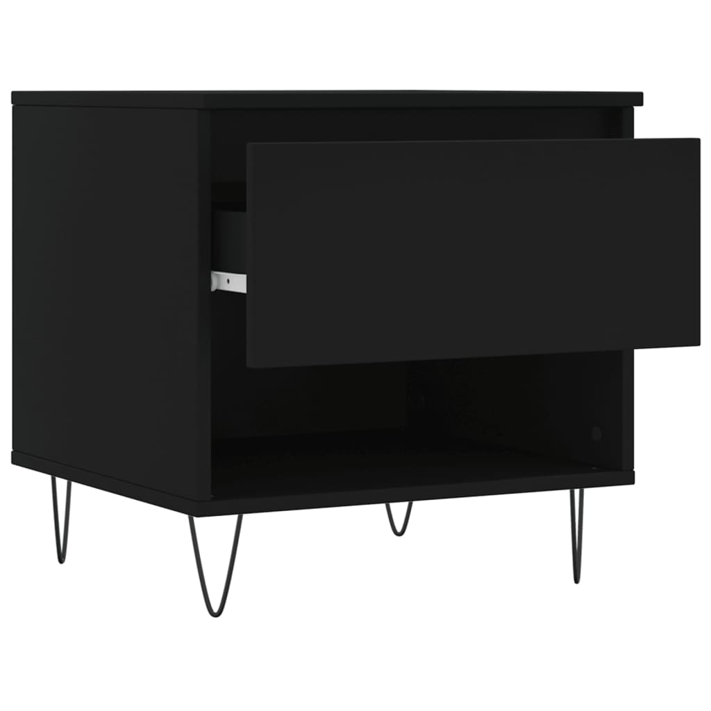 vidaXL Coffee Tables 2 pcs Black 50x46x50 cm Engineered Wood