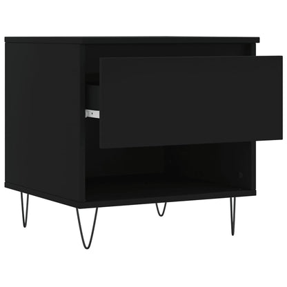 vidaXL Coffee Tables 2 pcs Black 50x46x50 cm Engineered Wood
