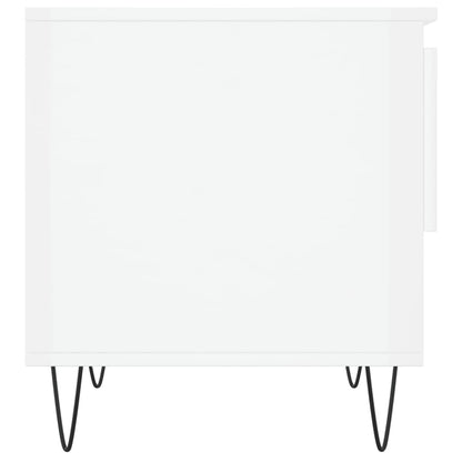 vidaXL Coffee Tables 2 pcs High Gloss White 50x46x50cm Engineered Wood