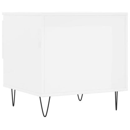 vidaXL Coffee Tables 2 pcs High Gloss White 50x46x50cm Engineered Wood