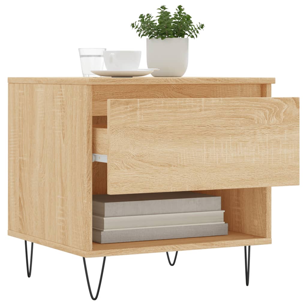 vidaXL Coffee Tables 2 pcs Sonoma Oak 50x46x50 cm Engineered Wood