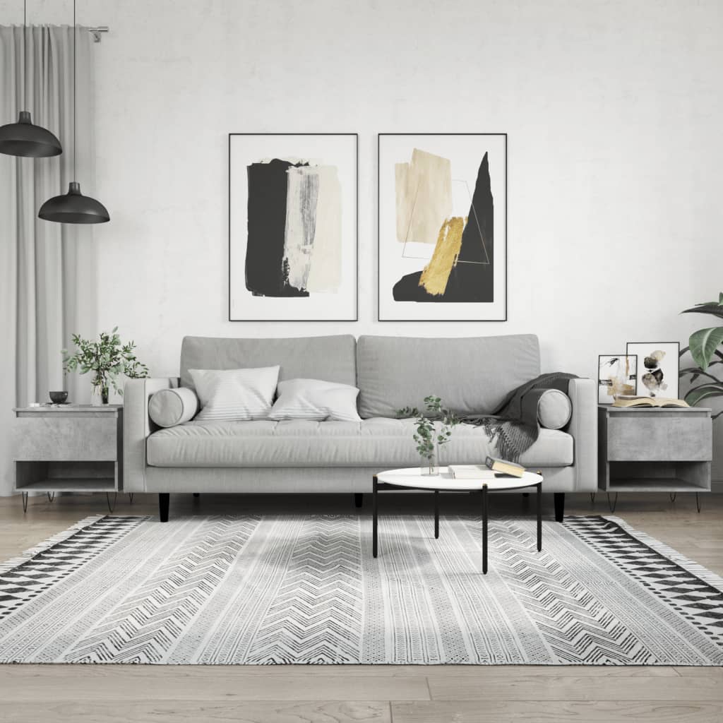 vidaXL Coffee Tables 2 pcs Concrete Grey 50x46x50 cm Engineered Wood