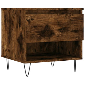 vidaXL Coffee Table Smoked Oak 50x46x50 cm Engineered Wood