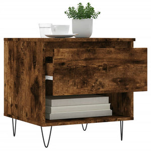 vidaXL Coffee Table Smoked Oak 50x46x50 cm Engineered Wood