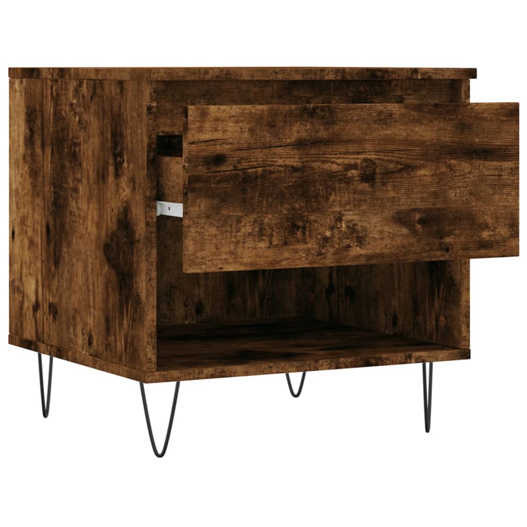 vidaXL Coffee Tables 2 pcs Smoked Oak 50x46x50 cm Engineered Wood