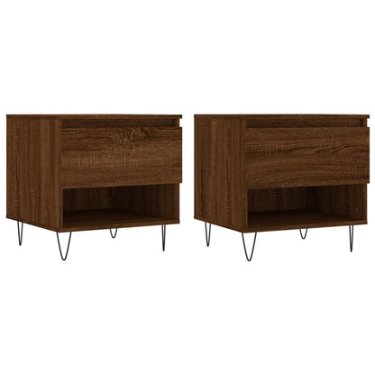 vidaXL Coffee Tables 2 pcs Brown Oak 50x46x50 cm Engineered Wood