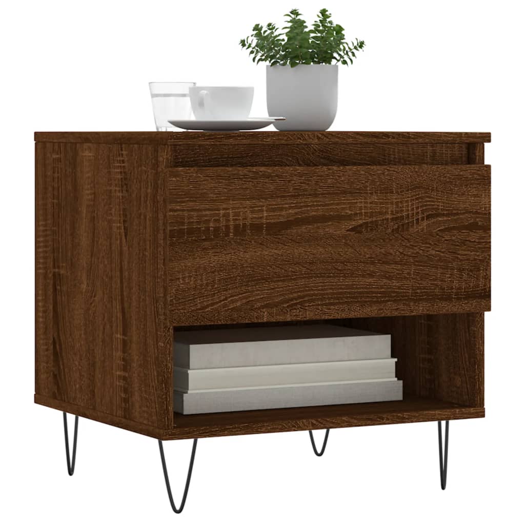 vidaXL Coffee Tables 2 pcs Brown Oak 50x46x50 cm Engineered Wood