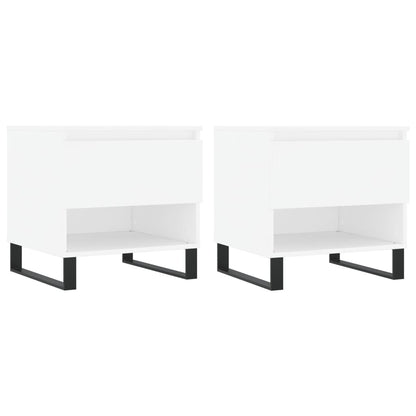 vidaXL Coffee Tables 2 pcs White 50x46x50 cm Engineered Wood