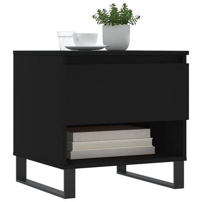 vidaXL Coffee Tables 2 pcs Black 50x46x50 cm Engineered Wood