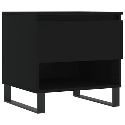 vidaXL Coffee Tables 2 pcs Black 50x46x50 cm Engineered Wood