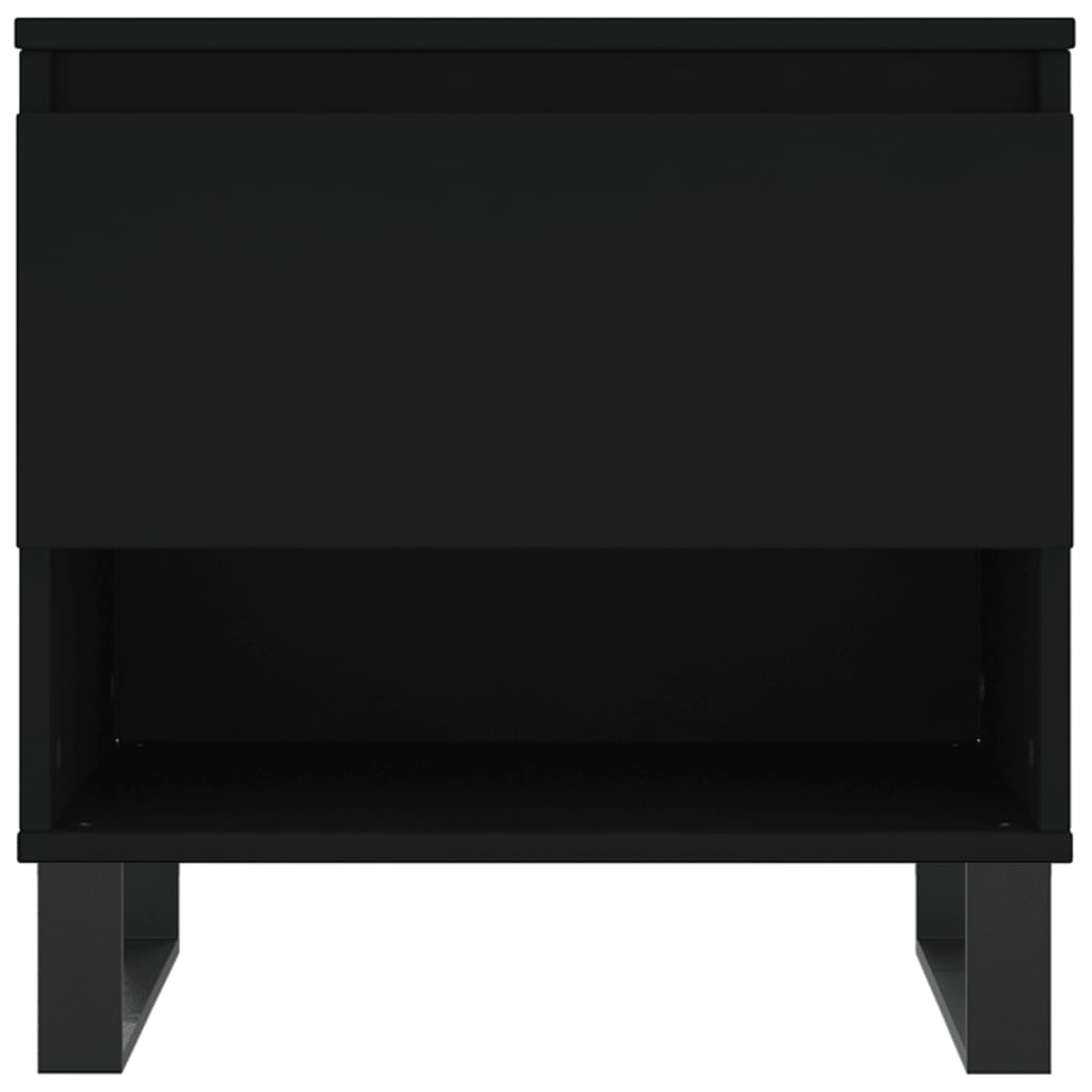 vidaXL Coffee Tables 2 pcs Black 50x46x50 cm Engineered Wood