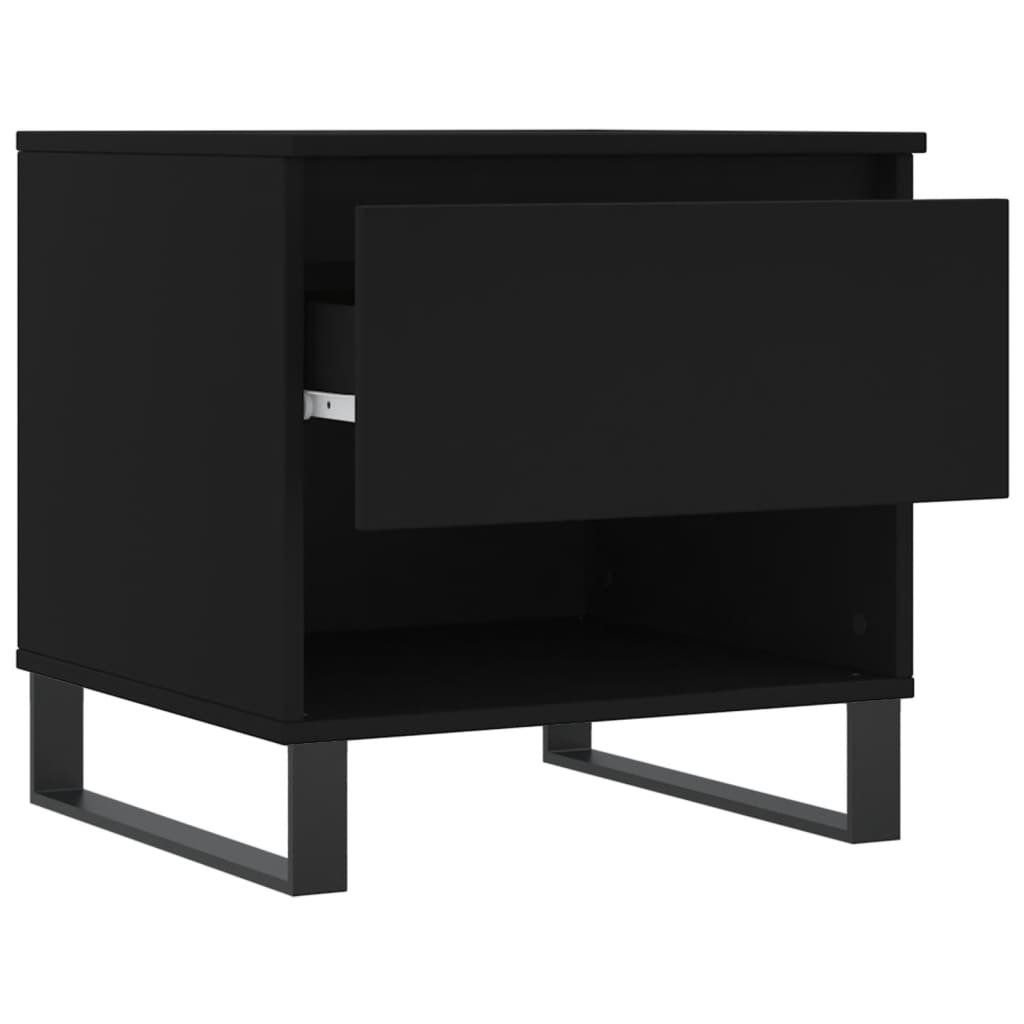 vidaXL Coffee Tables 2 pcs Black 50x46x50 cm Engineered Wood