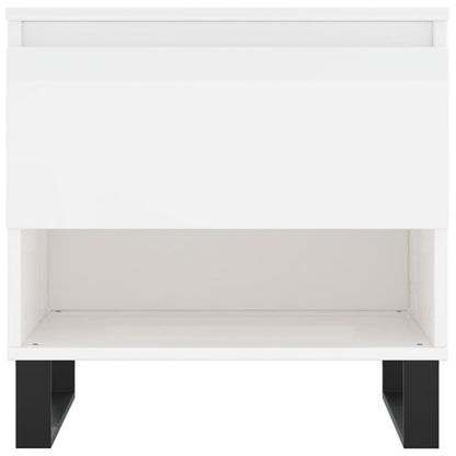vidaXL Coffee Tables 2 pcs High Gloss White 50x46x50cm Engineered Wood