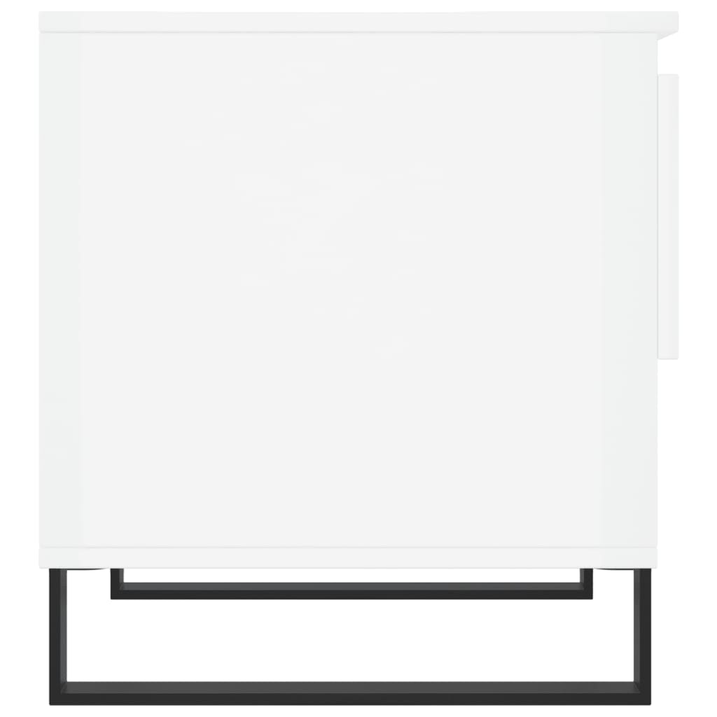 vidaXL Coffee Tables 2 pcs High Gloss White 50x46x50cm Engineered Wood