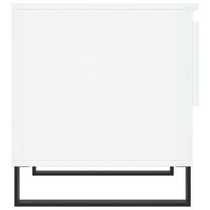vidaXL Coffee Tables 2 pcs High Gloss White 50x46x50cm Engineered Wood
