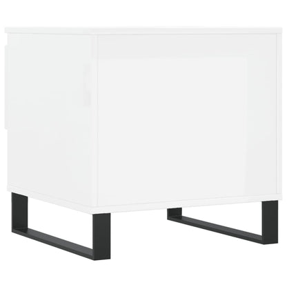 vidaXL Coffee Tables 2 pcs High Gloss White 50x46x50cm Engineered Wood