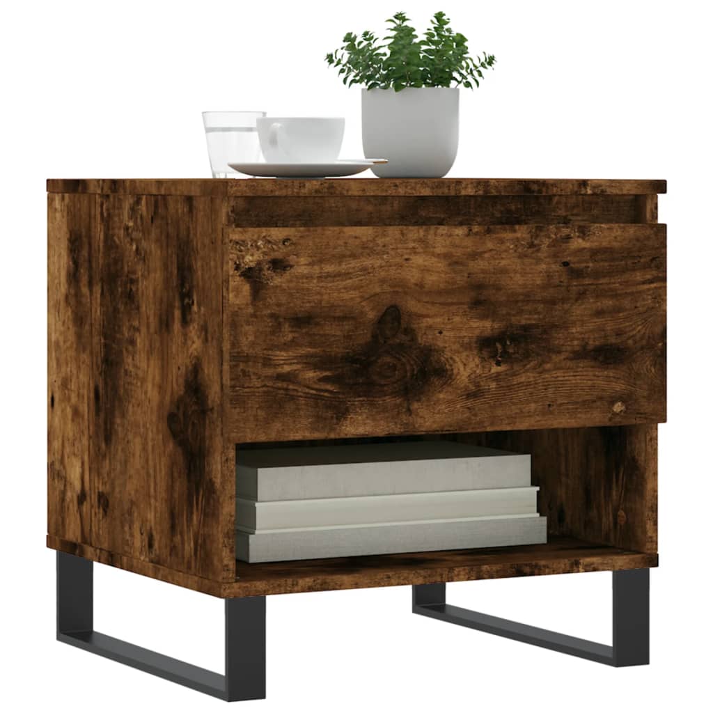 vidaXL Coffee Tables 2 pcs Smoked Oak 50x46x50 cm Engineered Wood