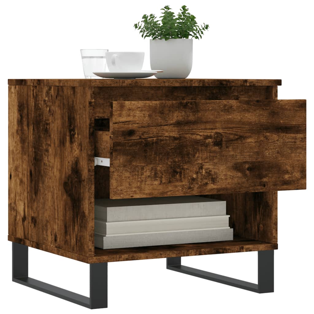 vidaXL Coffee Tables 2 pcs Smoked Oak 50x46x50 cm Engineered Wood