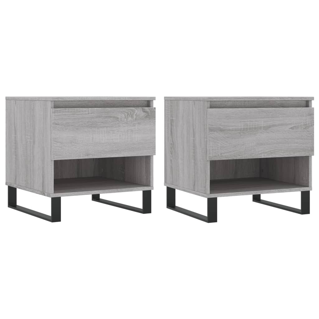 vidaXL Coffee Tables 2 pcs Grey Sonoma 50x46x50 cm Engineered Wood