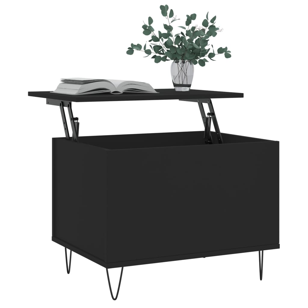 vidaXL Coffee Table Black 60x44,5x45 cm Engineered Wood