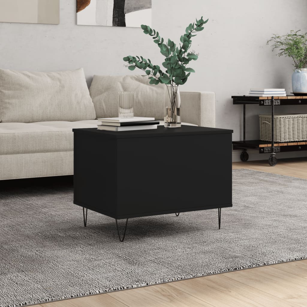 vidaXL Coffee Table Black 60x44,5x45 cm Engineered Wood
