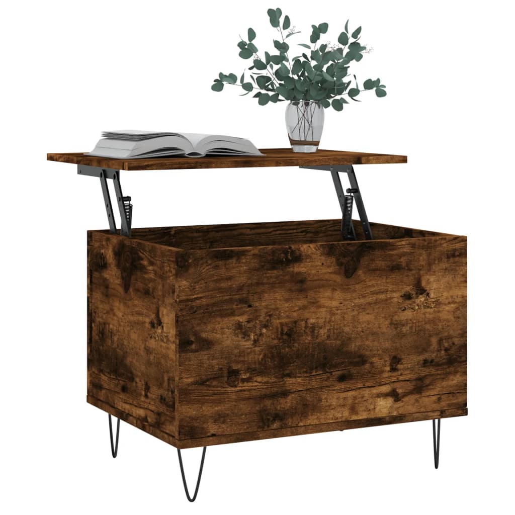 vidaXL Coffee Table Smoked Oak 60x44.5x45 cm Engineered Wood