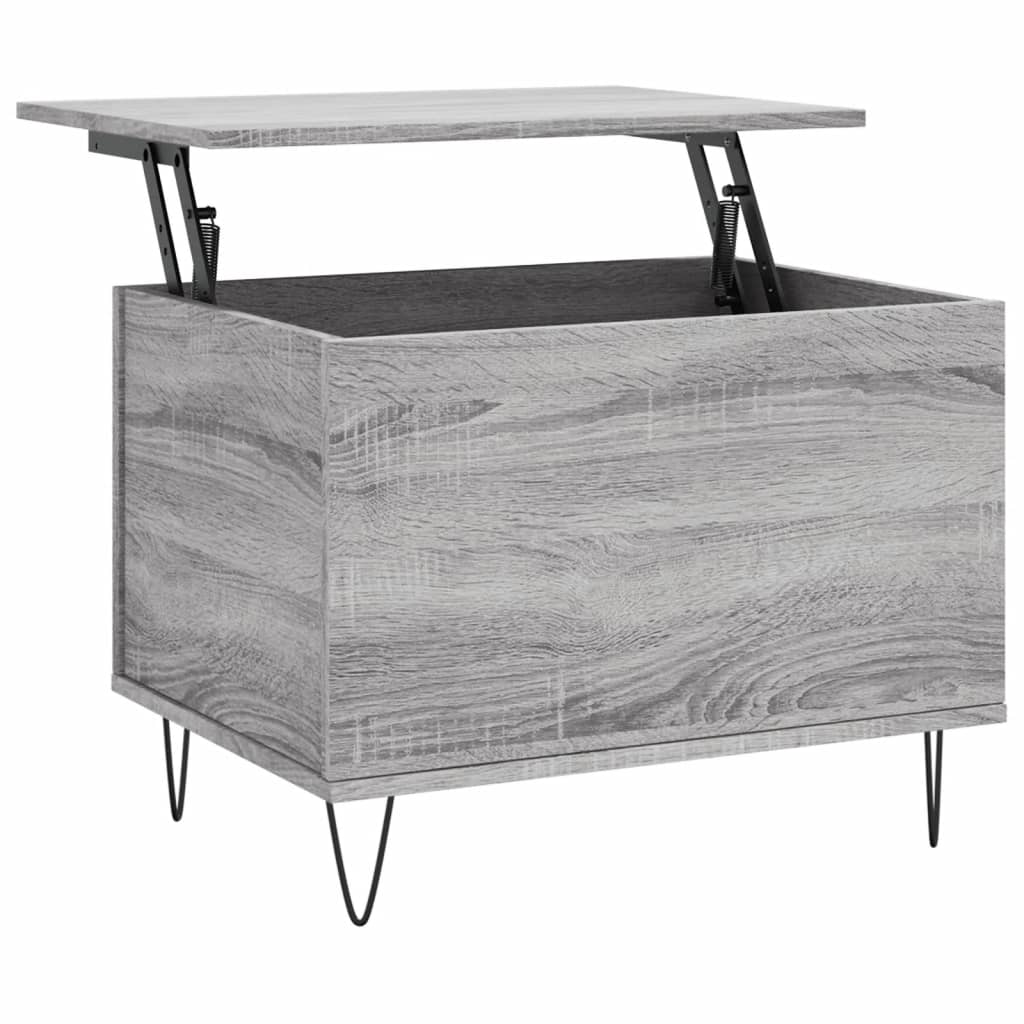 vidaXL Coffee Table Grey Sonoma 60x44,5x45 cm Engineered Wood