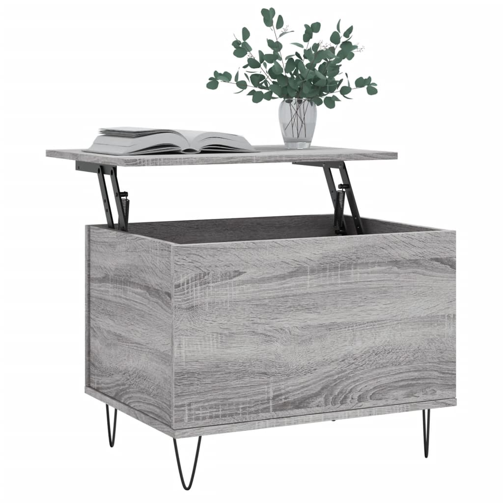 vidaXL Coffee Table Grey Sonoma 60x44,5x45 cm Engineered Wood