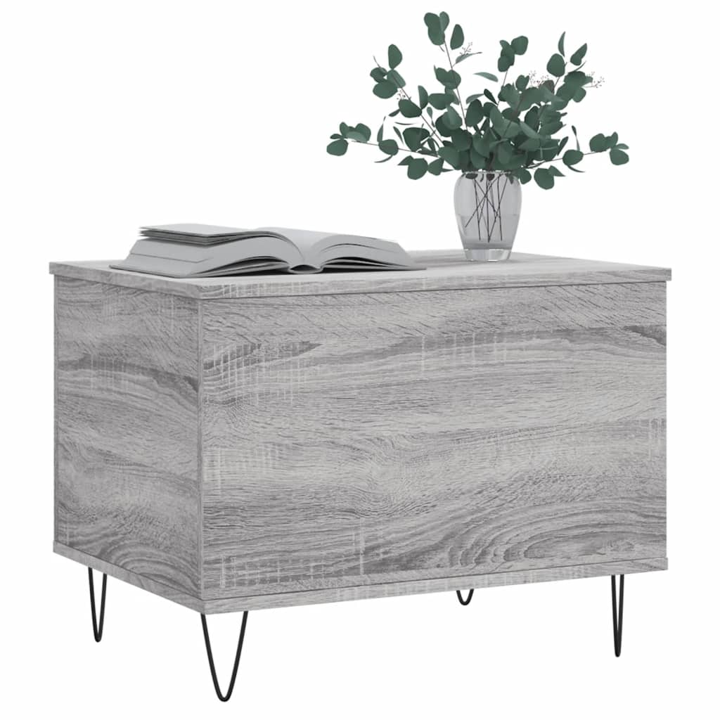 vidaXL Coffee Table Grey Sonoma 60x44,5x45 cm Engineered Wood