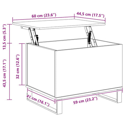 vidaXL Coffee Table White 60x44.5x45 cm Engineered Wood