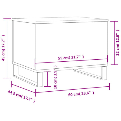 vidaXL Coffee Table Smoked Oak 60x44.5x45 cm Engineered Wood