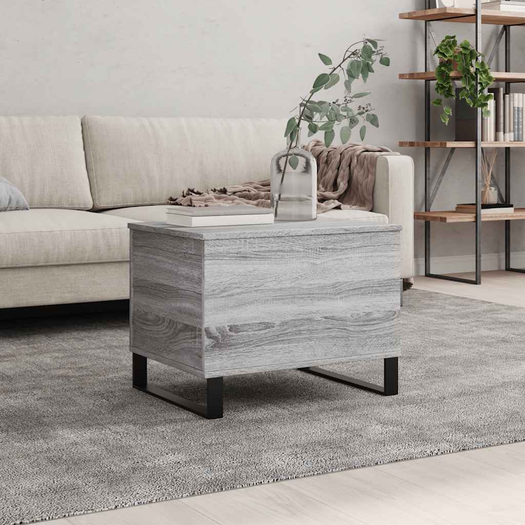 vidaXL Coffee Table Grey Sonoma 60x44,5x45 cm Engineered Wood